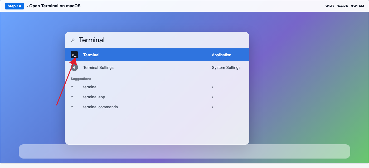 Open Terminal on macOS